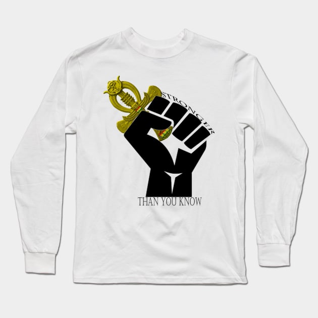 Stronger Than You Know (black) Long Sleeve T-Shirt by dahJah